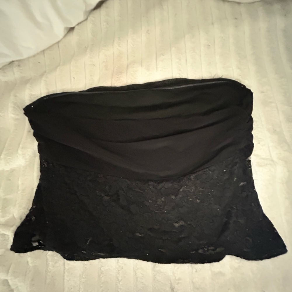Black Lace Top Tube Top